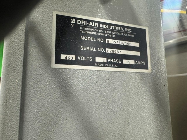 Dri-Air #H-PDII, dual hopper material dryer, 35 cfm, ADC with temperature set back feature, 2016 - Image 10