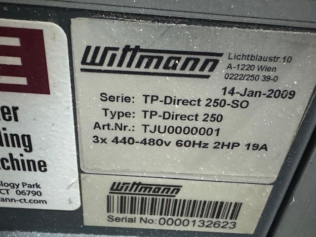 Wittmann #TP-Direct-250, temperature controller, direct coooloing, 250°F, 2 HP, 480 V., 19 FLA, 2009 - Image 4