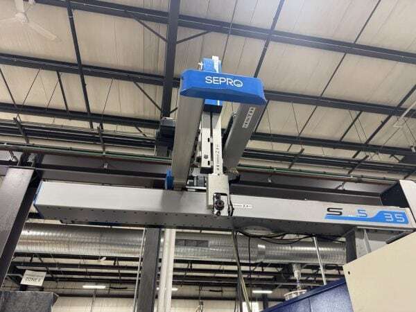 Sepro S5-35 S3 Trans, servo robot, 15 KG payload, 98.42" X, 35.43" Y, 70.86" Z strokes, Visual2 control, 2017 - Image 2
