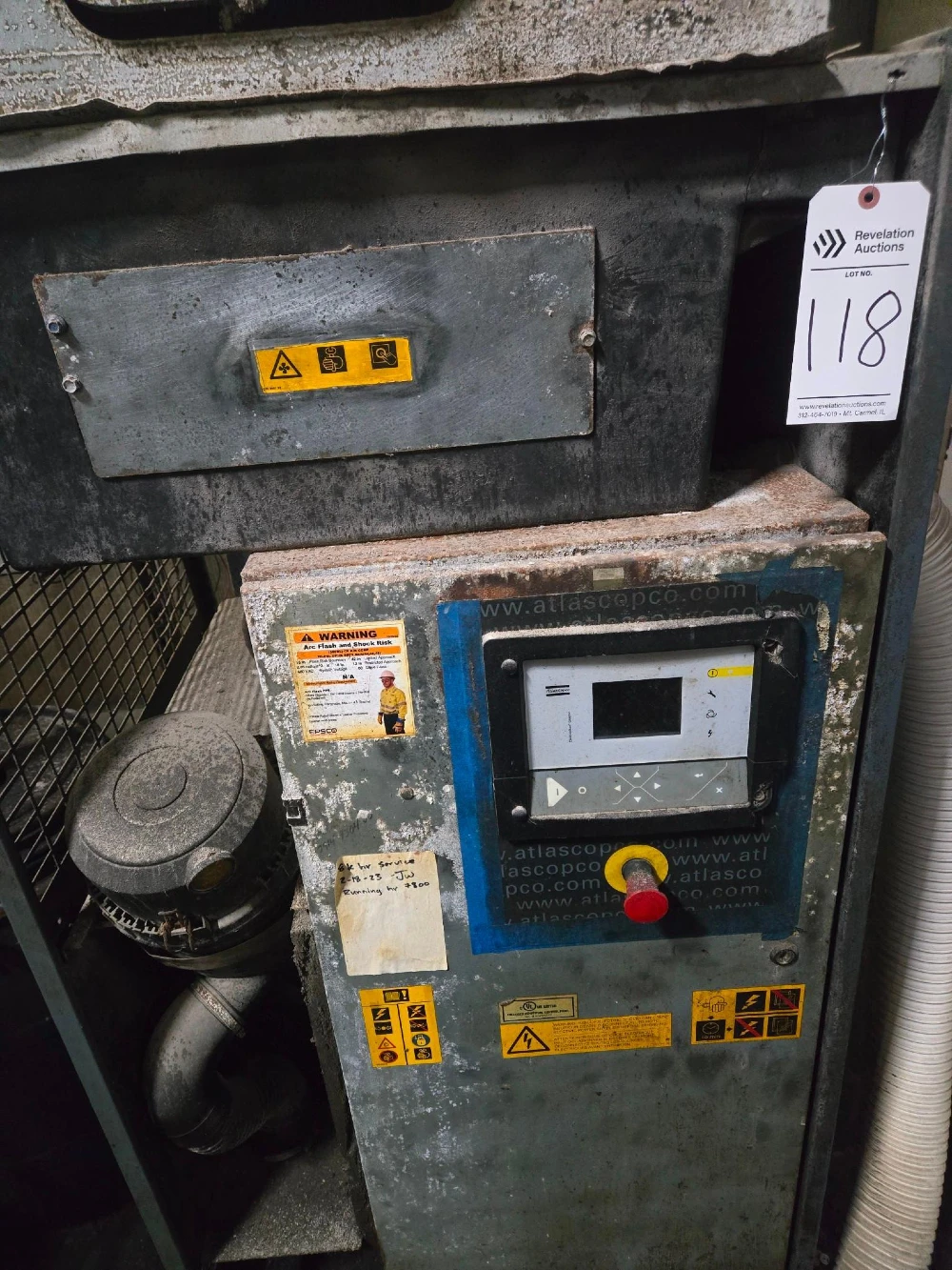 243 cfm, 189 psi, Atlas Copco #GA37VSD, 50 HP, Air compressor, 2016 - Image 2
