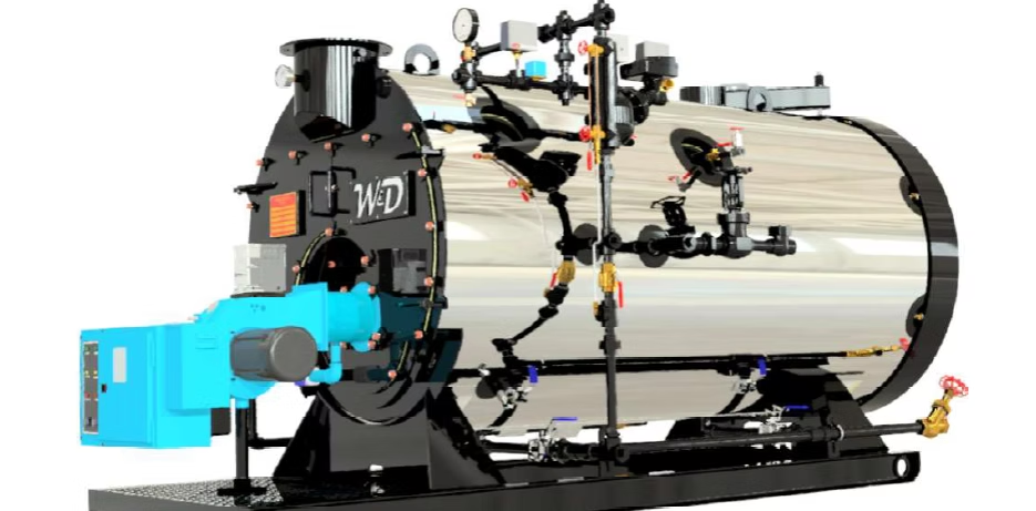50 HP Williams & Davis, 2-Pass, dry-back design steam boiler, new - Image 1