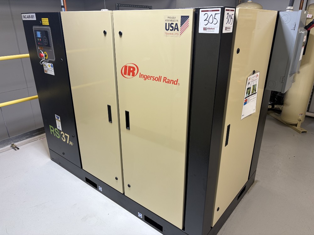 190 cfm, 145 psi, Ingersoll-Rand #RS-37n-A145, Air Compressor, 50 HP - Image 1