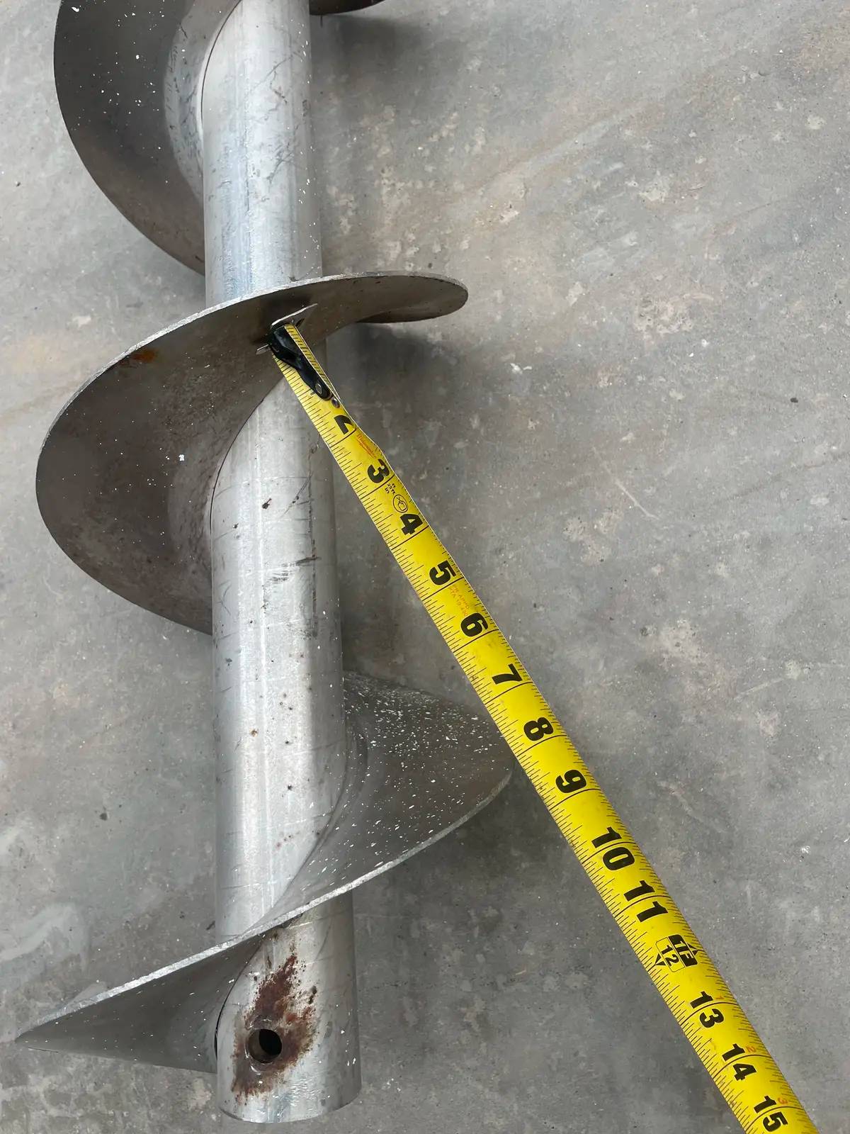 8" diameter x 5.7' long, Stainless Steel screw auger, 8" pitch - Image 9