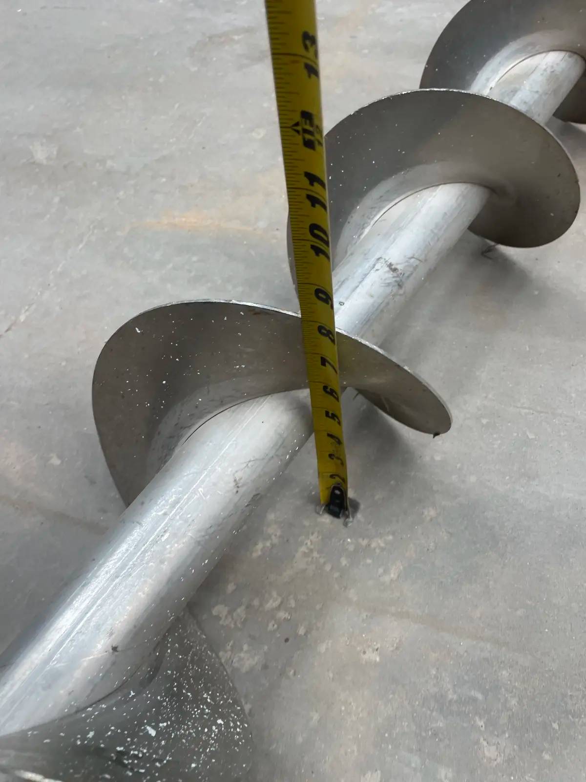 8" diameter x 5.7' long, Stainless Steel screw auger, 8" pitch - Image 10