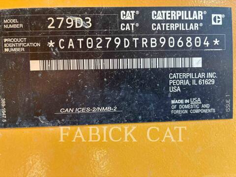 Cat 279D3 C3H2, 1110 hours, S/N: RB906804, 2023 - Image 6