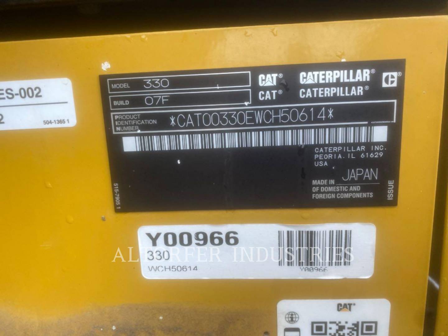 Caterpillar 330-07, 1932 hours, S/N: WCH50614, 2025 - Image 6