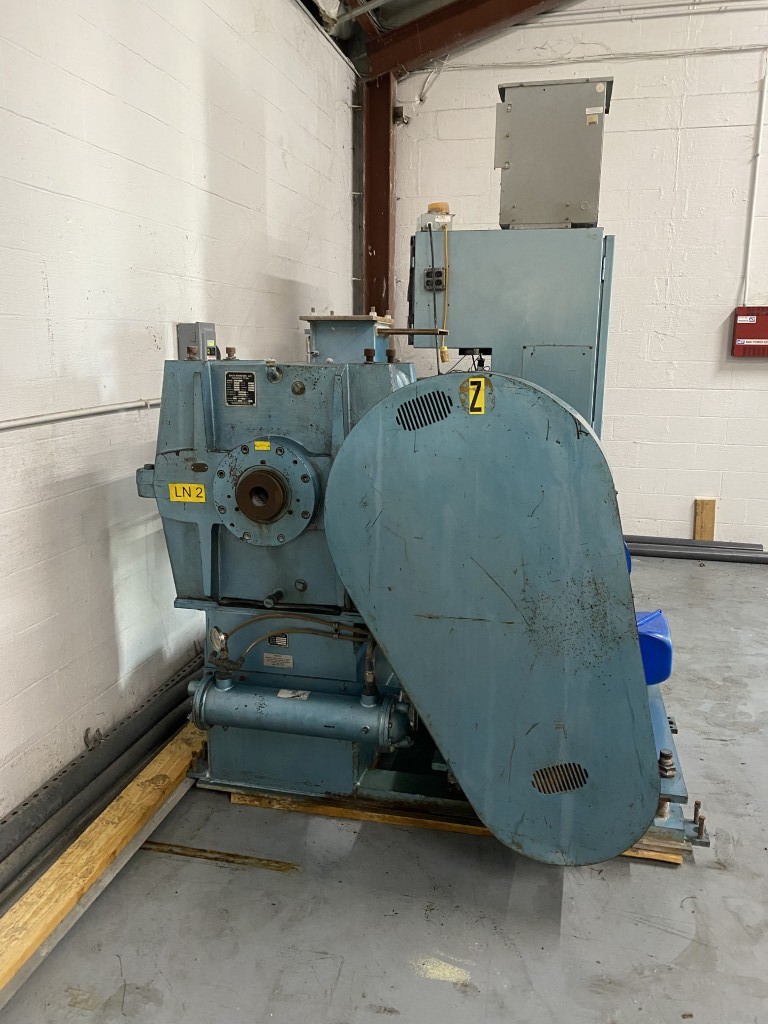 4.5" Davis Standard #SB450, super blue single screw extruder, 24:1 L/D, air cooled, 5 barrel zones, 200 HP - Image 7