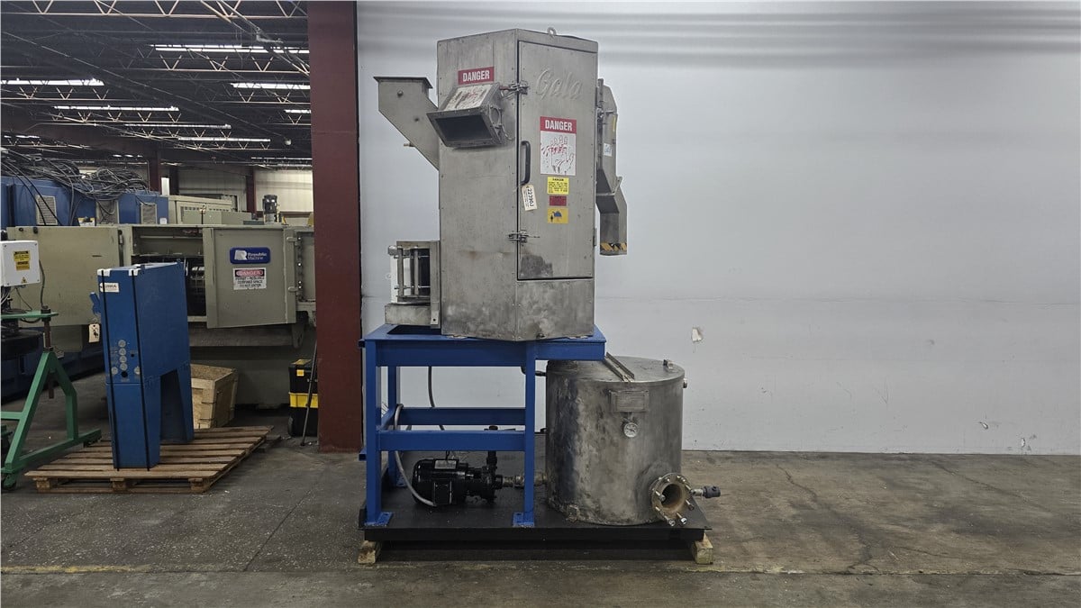 Gala #6, underwater pelletizer, SLC-6 cutting head, 5.5 HP, 12.2-ECLN spin dryer, 4,000 lb./hr., 100 GPM - Image 1