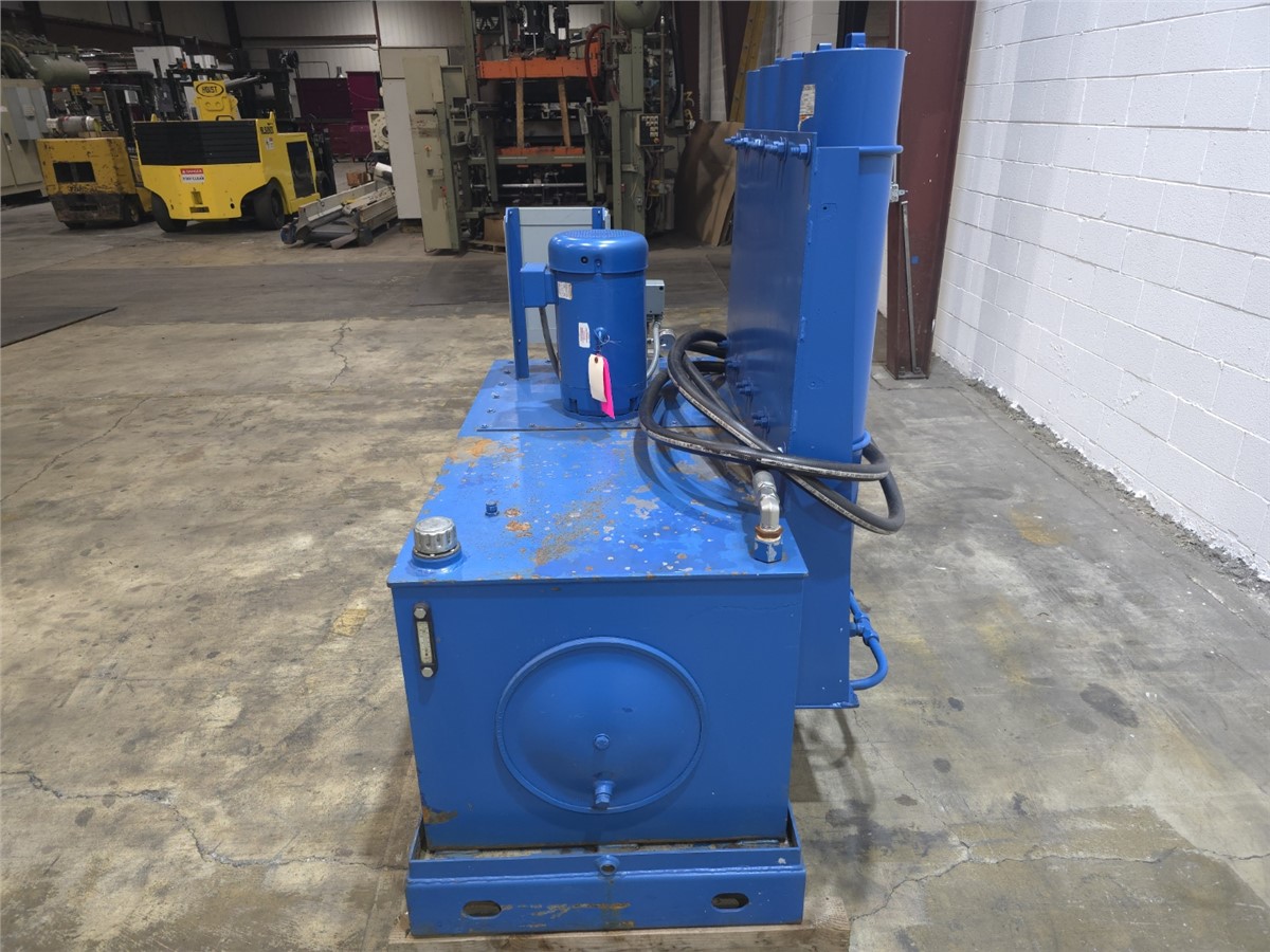 10 HP MGB, hydraulic power unit, (4) Parker accumulators, 5 gallon each, 4000 max psi, 1770 RPM, Fr.215TC - Image 4
