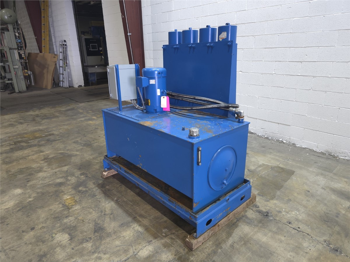 10 HP MGB, hydraulic power unit, (4) Parker accumulators, 5 gallon each, 4000 max psi, 1770 RPM, Fr.215TC - Image 5