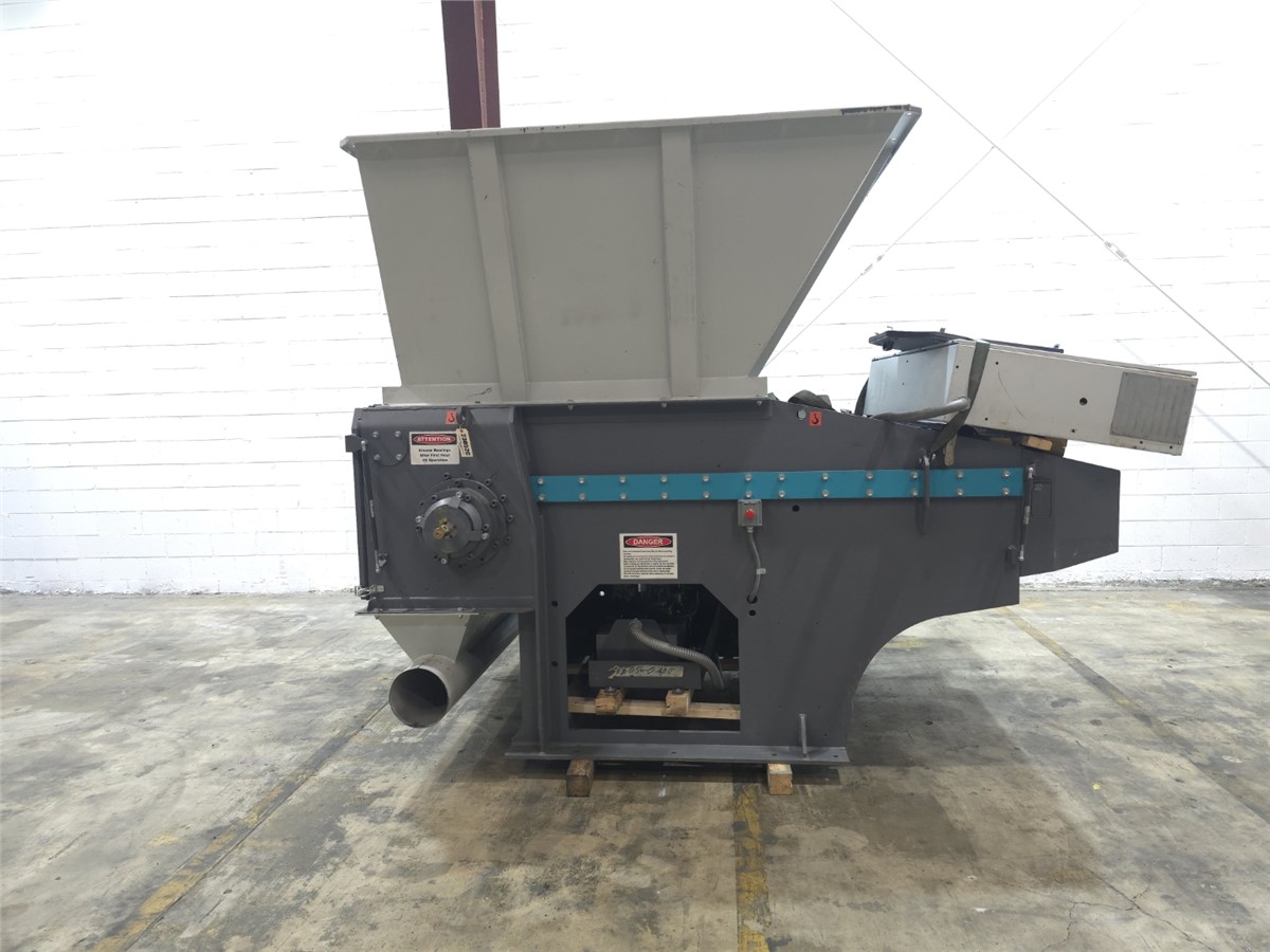 Vecoplan #VAZ-1300-M-FF, 52" x 58" shredder, 150 HP, 15" rotor diameter, 145 RPM, 1.5" screen, water cooled - Image 8