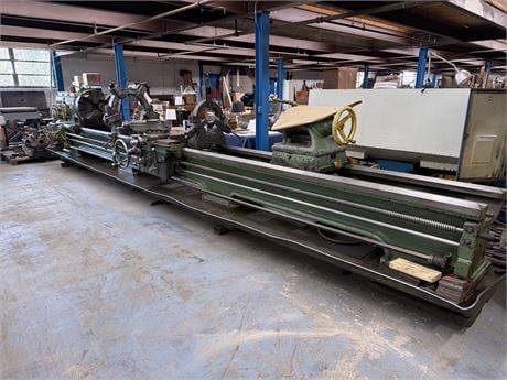 32" x 228" Monarch #27N, engine lathe, 2.25" bore, 30 HP, 6-303 RPM, 24" 4-jaw chuck, (2) Steady Rest - Image 2