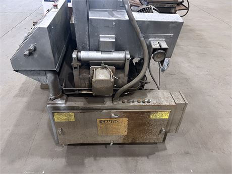 Hem #H120A, automatic horizontal band saw, 7.5 HP, hydraulic shuttle bar feed w/ clamping vises, 10' roller - Image 5
