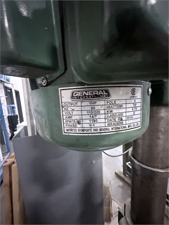General International #75-500M1, floor standing drill press, 1 HP, 1140 RPM, 110/220 V., 1 Ph., 60 Hz., 2008 - Image 4