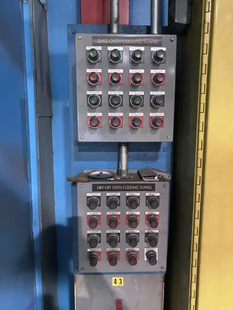 Powder coat finish line, 5-stage washer, iHEi natural gas bake & dry-off ovens, Nordson batch booth, 14 FPM - Image 9