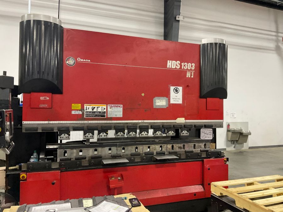 143 Ton, Amada #HDS-1303NT, 10' overall, 106.3" between housing, 5-Axis CNC backgauge, 2014 #1336 - Image 2