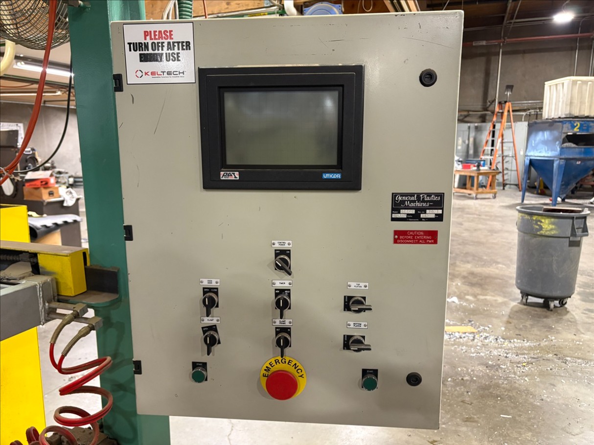General Plastic Machines #122PC, Vacuum Thermoforming Machine, 161 HP, 48" x 78" top & bottom platen, Becker - Image 4