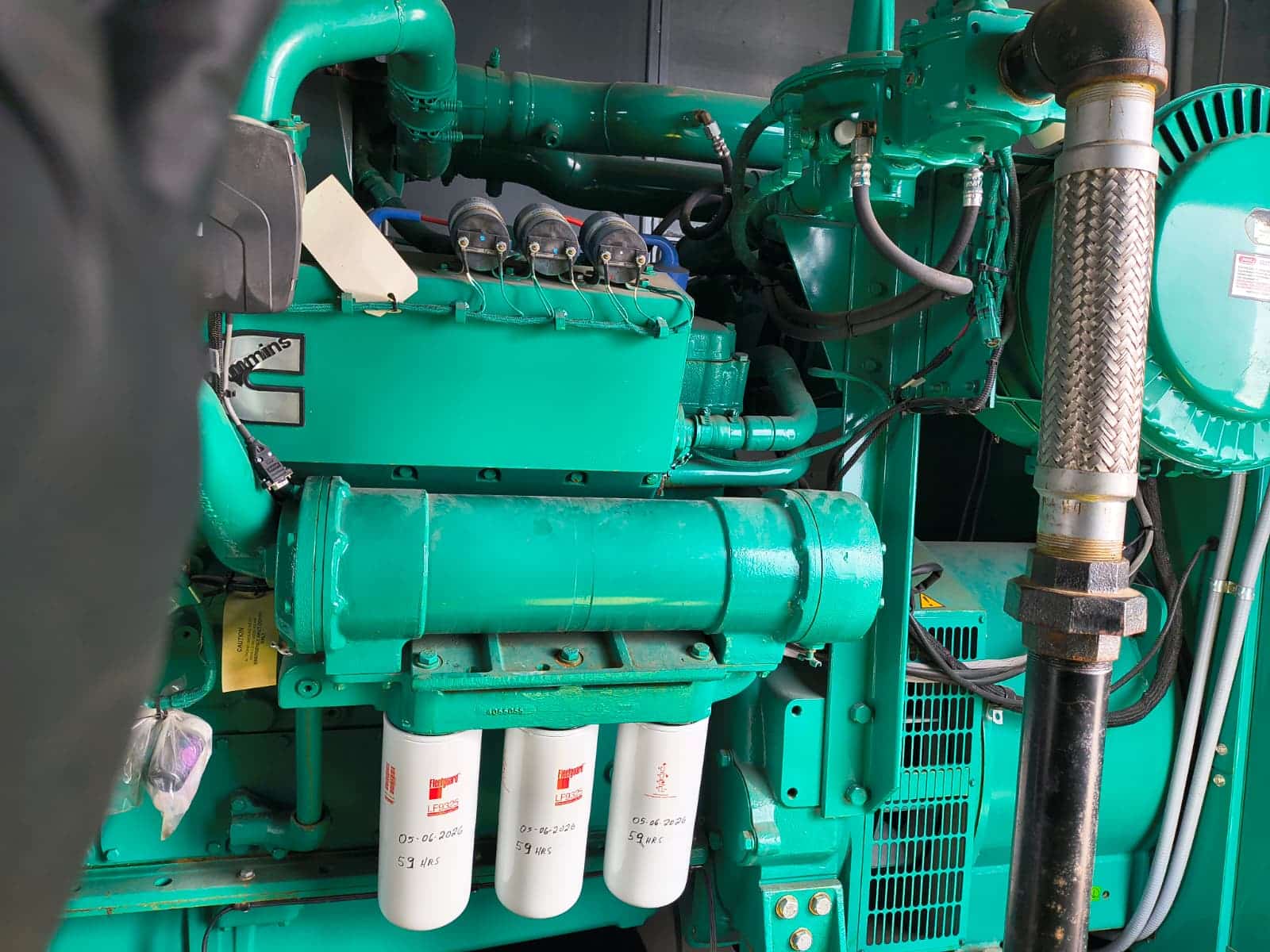 450 KW Cummins #GFGA, Natural Gas Generator, 120/208 Volt, 1800 RPM, 1600 amp Square D Masterpact breaker - Image 2