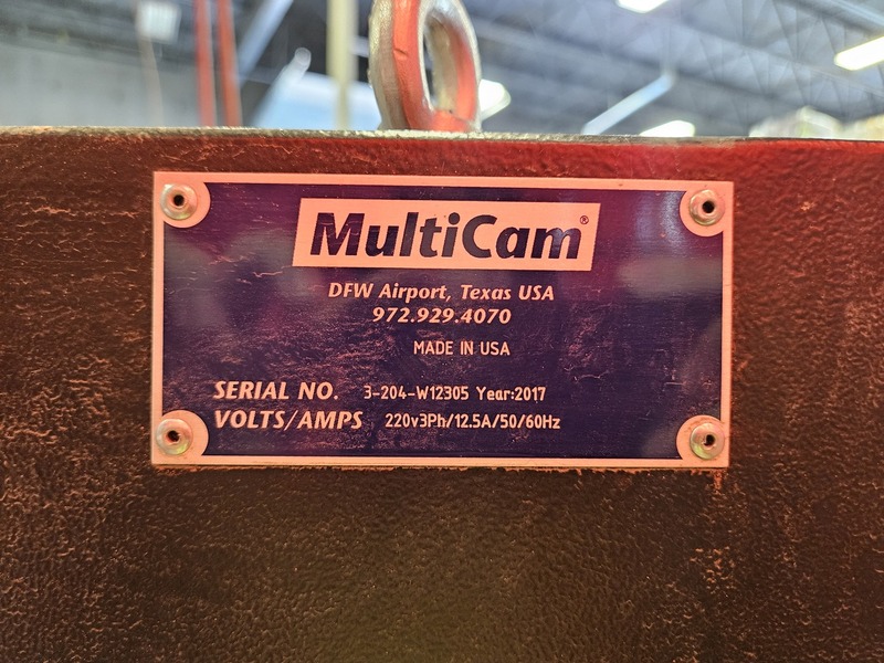Multicam #3-204-W, CNC Waterjet, 5' x 10' table, 50 HP KMT high pressure pump, 60,000 psi, 220 Volt, 3PH, 2017 - Image 2