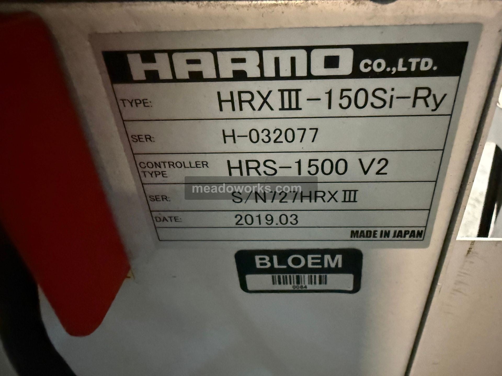 Harmo #HRXIII-150Si-Ry, Industrial Robot, HRS-1500 V2 control, 2019 - Image 6