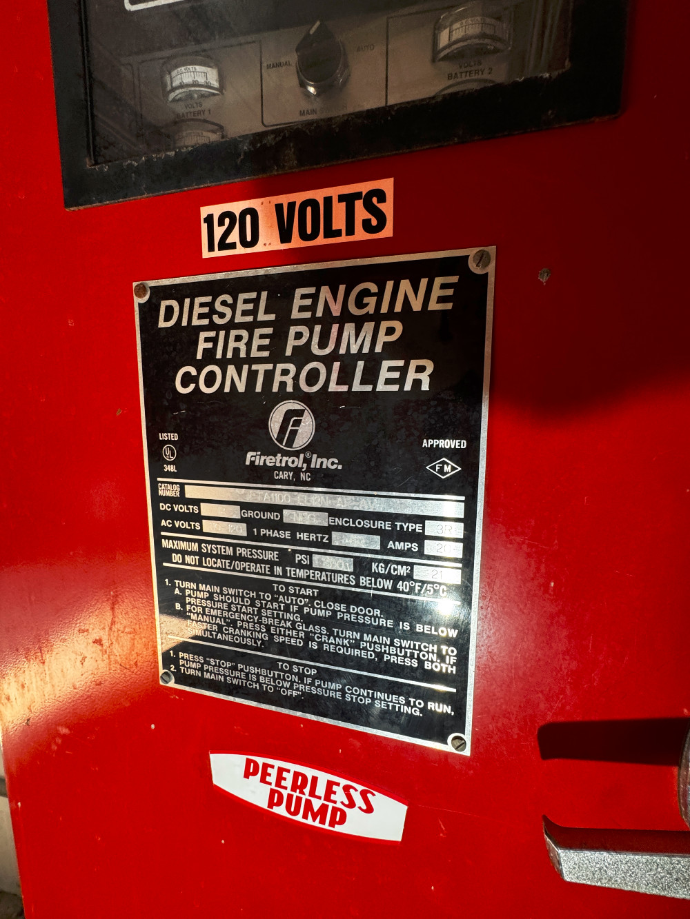 CUMMINS 208 HP DIESEL ENGINE DRIVEN FIRE PUMP PACKAGE - PEERLESS 1500 GPM HORIZONTAL SPLIT-CASE, FIRETROL - Image 2