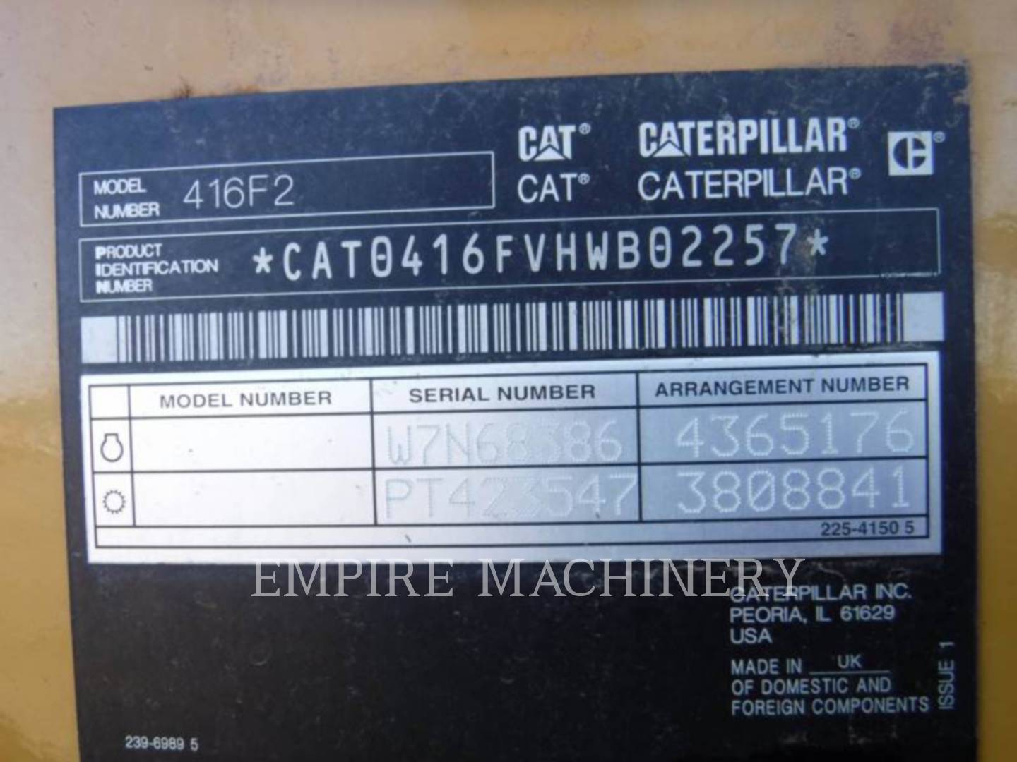 Cat 416F2 4ECP, Backhoe Loader, 1474 hours, S/N: HWB02257, 2020 - Image 3