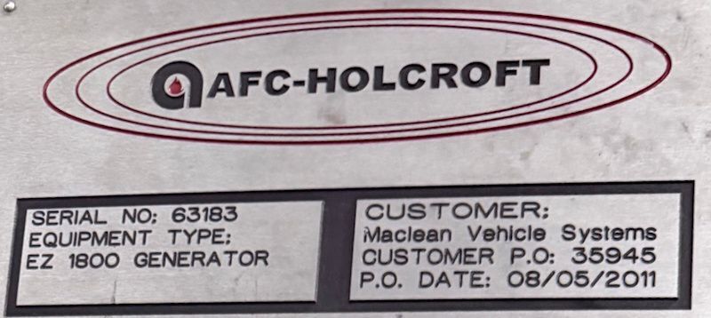 1800 cu.ft./hr., AFC Holcroft #EZ-1800, endothermic generator, gas, NG fuel, 480 V., 3-Phase, SSI Touch - Image 6
