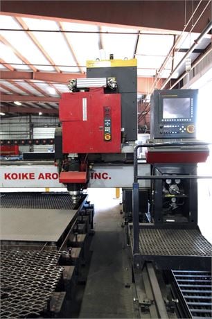 Koike Aronson #Lasertex-12x30, CNC laser, 4000 watt CO2, 12' x30'tbl., Fanuc C4000i-C source, Koolant Kooler - Image 2