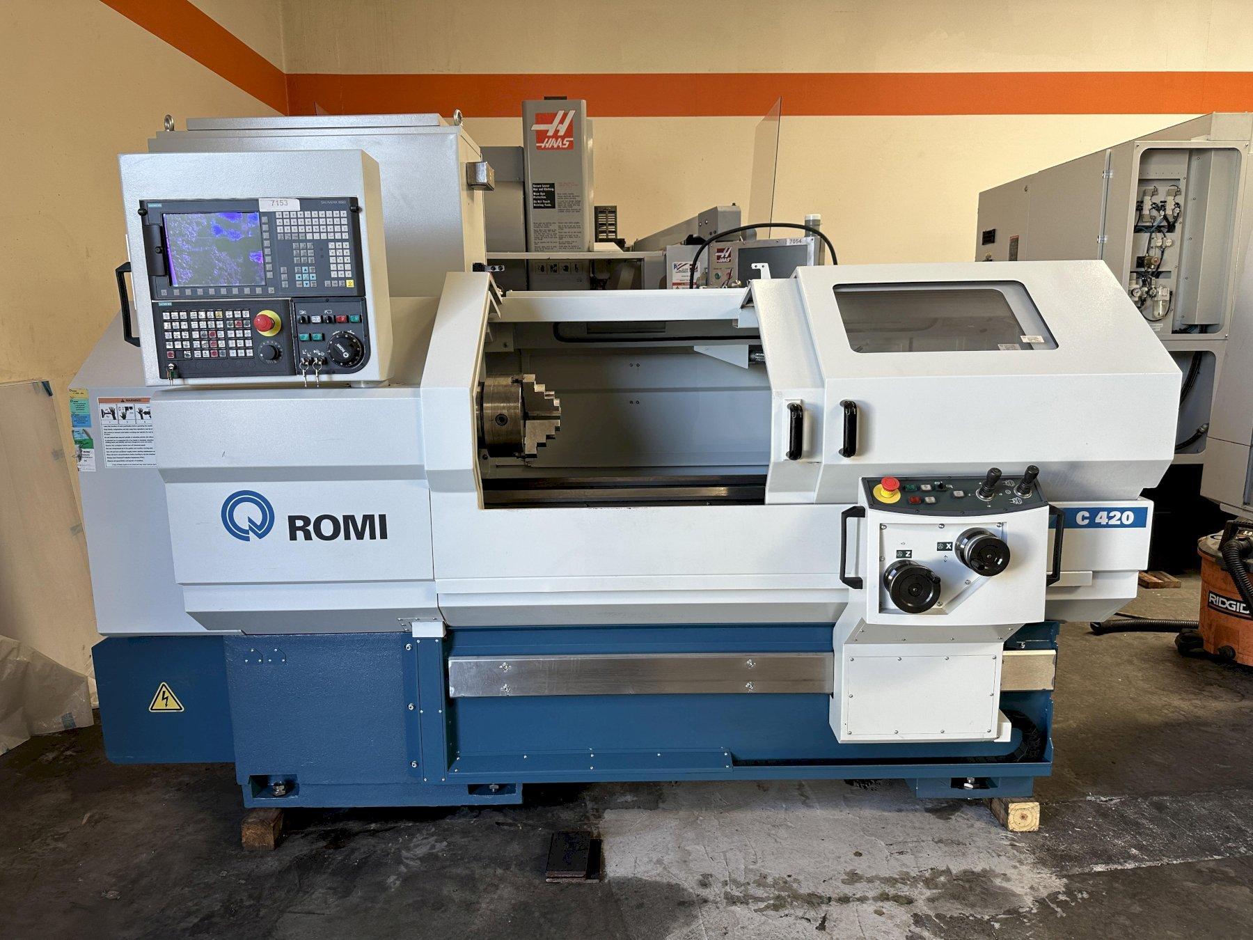 Romi #C-420, combination manual & CNC lathe, 17" swing, 8" chuck, 2" bar, 40" centers, 4000 RPM, 12.5 HP - Image 2