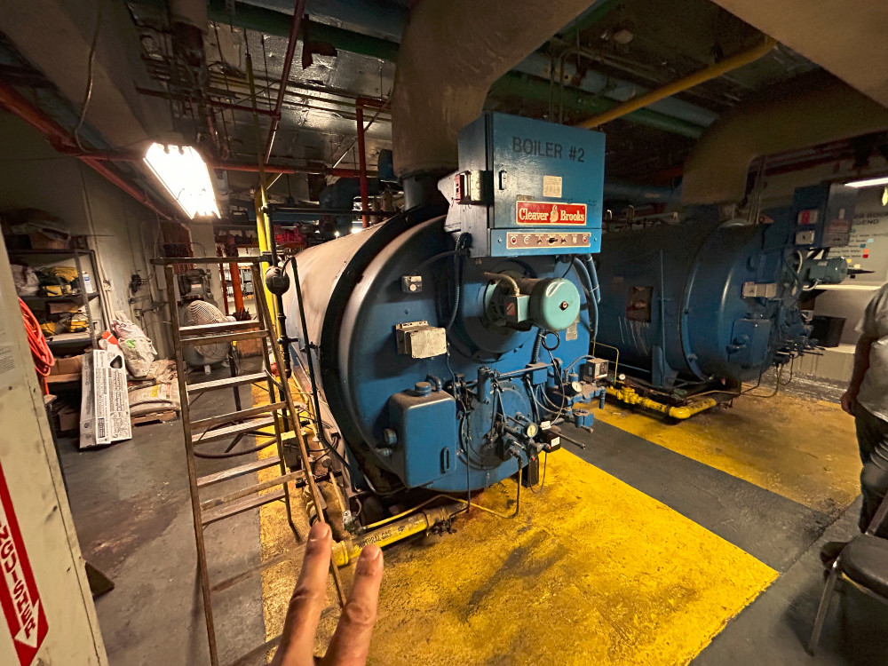 Cleaver-Brooks #CB200-150 - a 150 HP packaged firetube hot water boiler (the " HW" on the max pressure line - Image 2