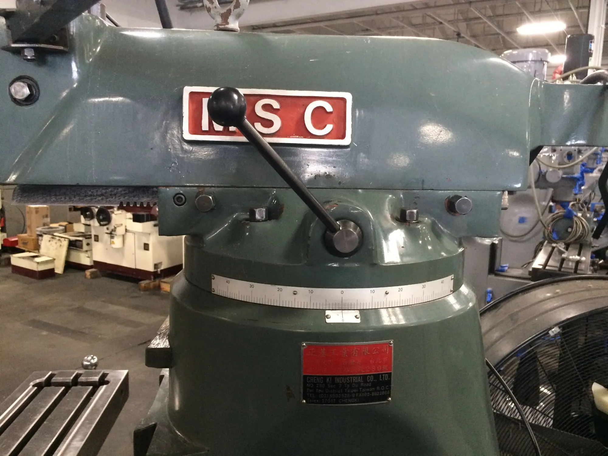 MSC #951710, Vertical Knee Mill, 9" x 42" table, 30" X, 13" Y, 16" Z, 2 HP, 4800 RPM, digital read out - Image 5