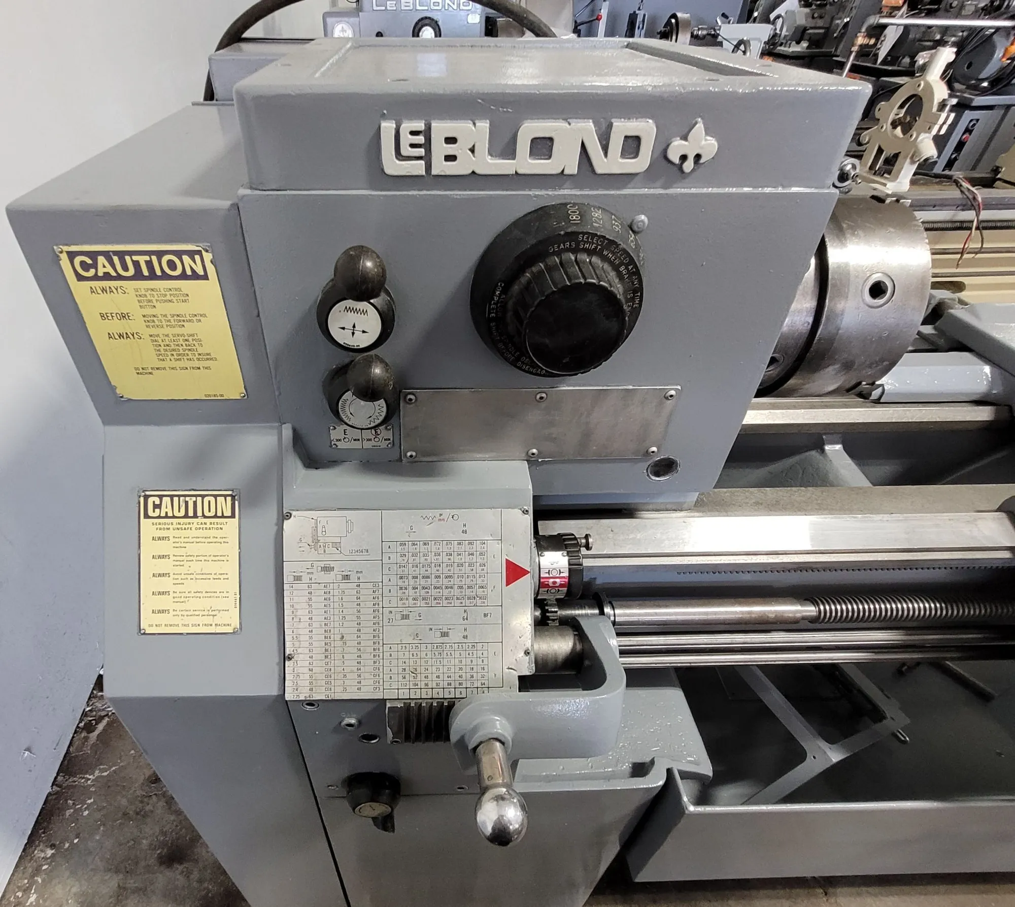 15.5" x 54" LeBlond Makino Regal #12C, toolroom lathe, 2.375" bore, 45-1800 RPM, 7.5 HP, D1-6 (2 available) - Image 7