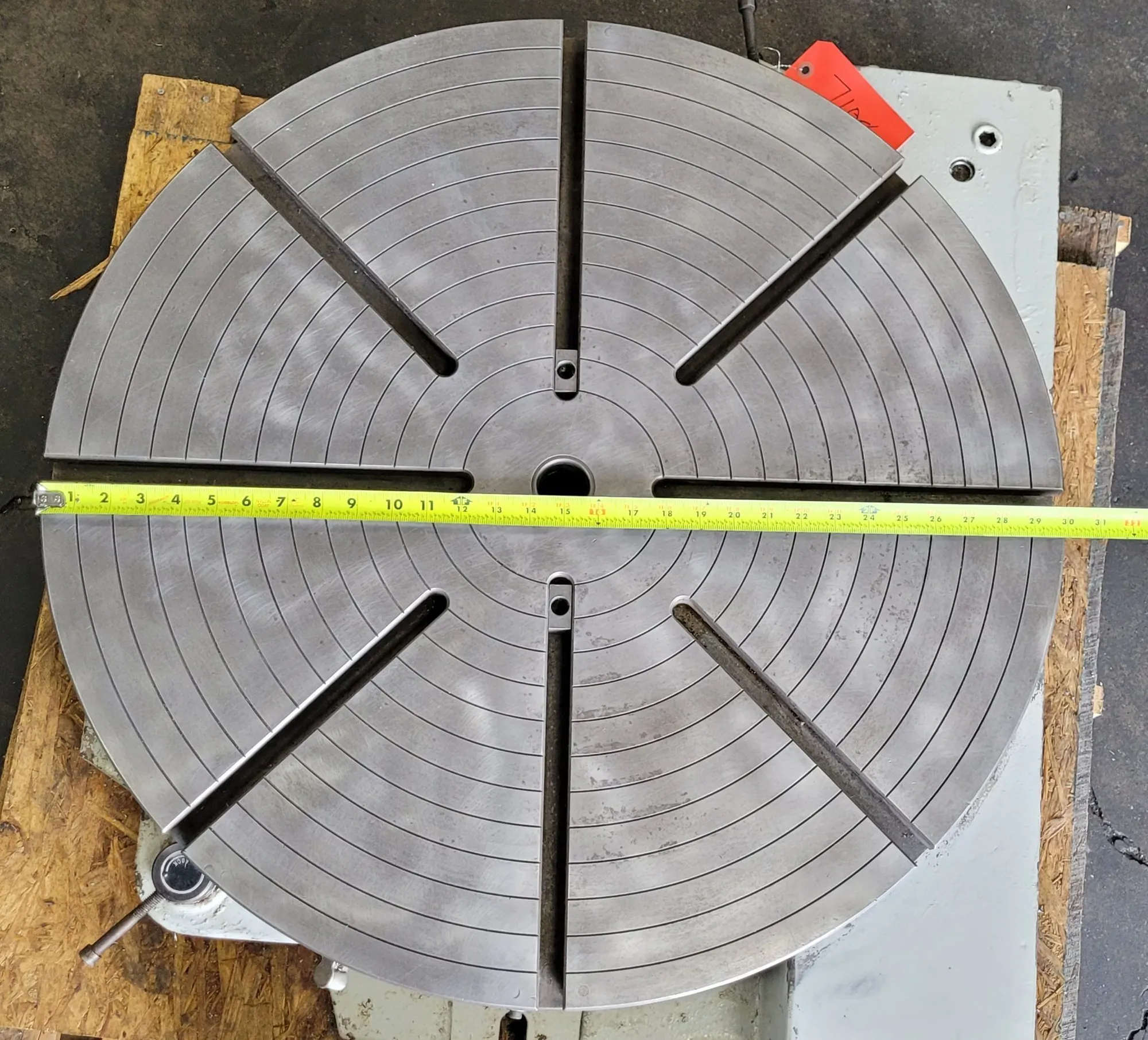 30" Troyke #U-30-P, power rotary table, T-slotted, 1-1/2" center hole, Ratiotrol DC motor control - Image 9