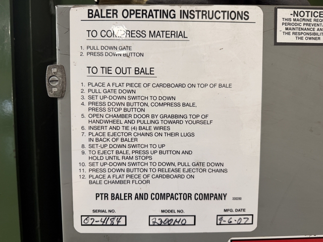 PTR #2300HD, Cardboard Baler - Image 2