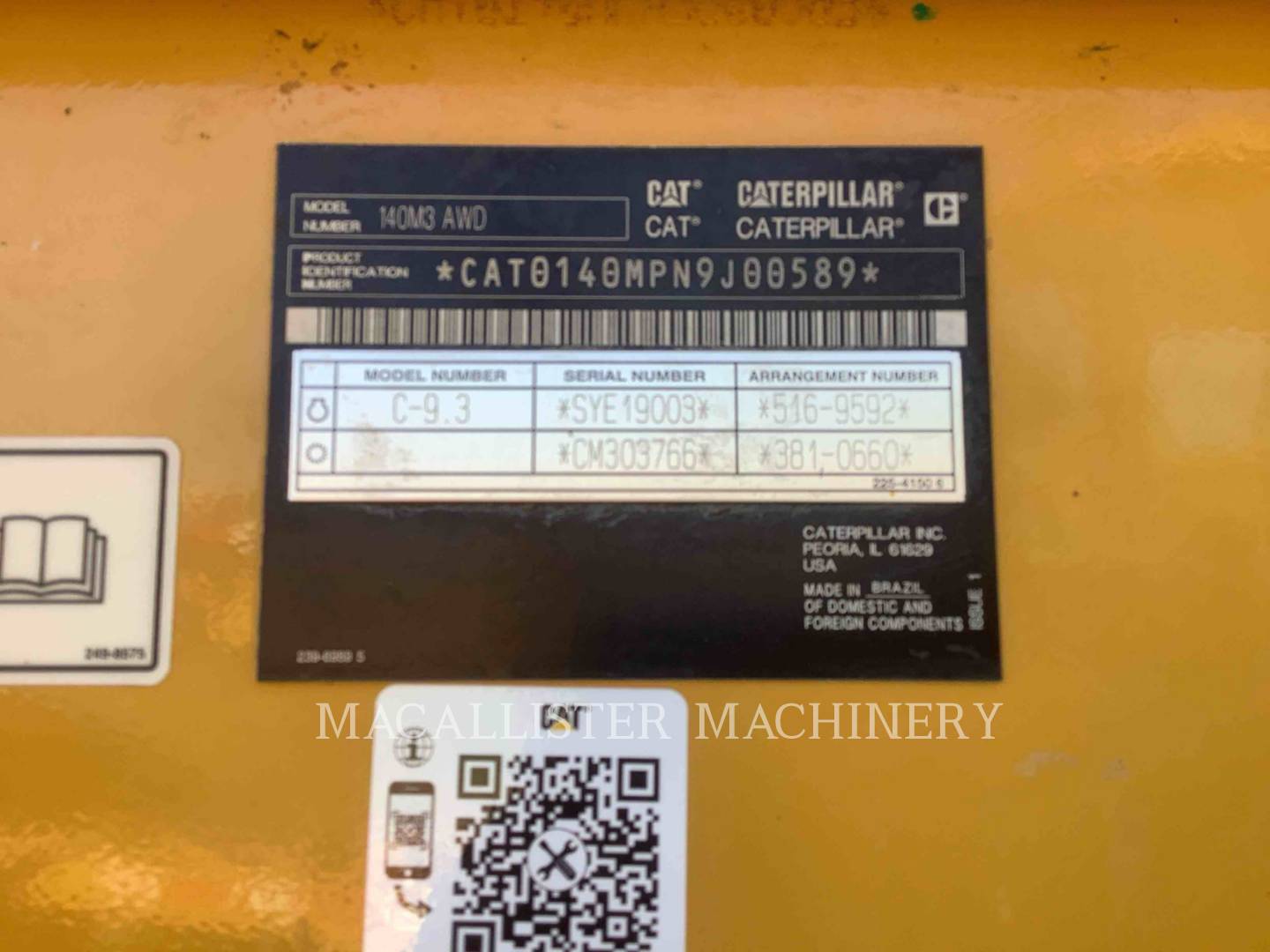 Caterpillar 140M3 AWD, Motor Grader, 7569 hours, S/N: N9J00589, 2017 - Image 6
