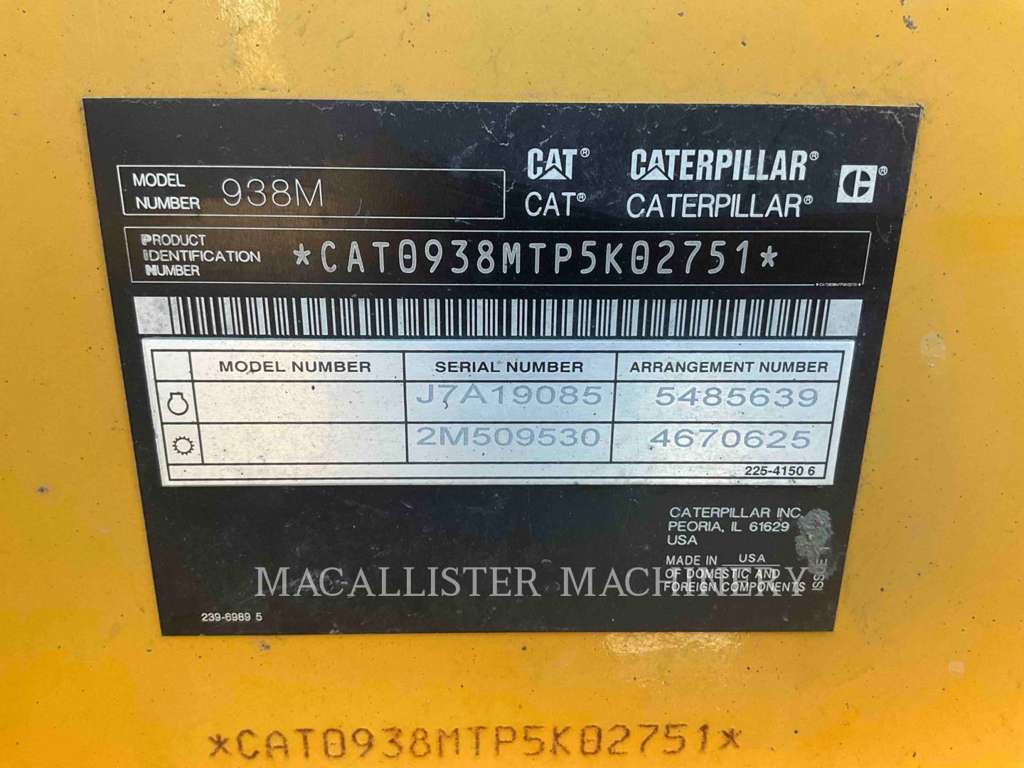 Cat 938M 3RQ, Wheel Loader, 2475 hours, S/N: P5K02751, 2022 - Image 6