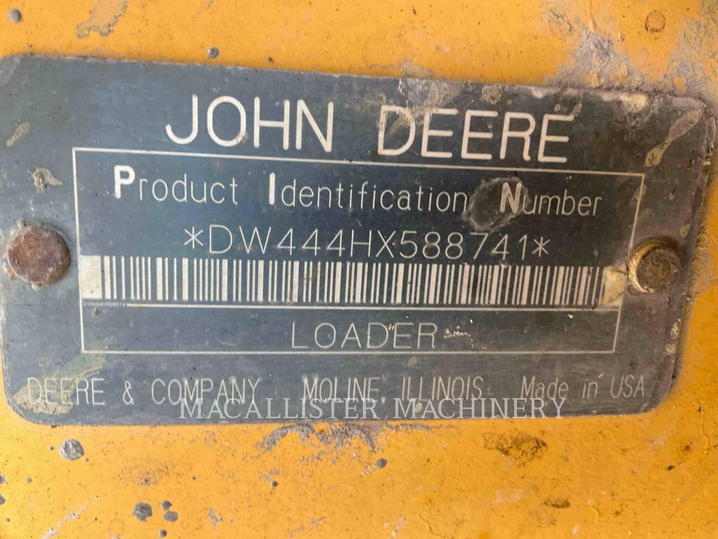 Deere & Co. 444H, Wheel Loader, 16750 hours, S/N: DW444HX588741, 2003 - Image 6