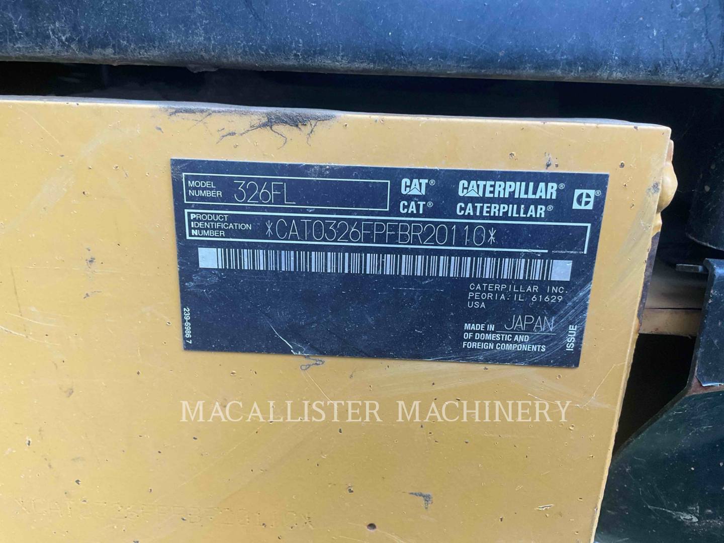 Caterpillar 326FL PTQ, Excavator, 4254 hours, S/N: FBR20110, 2018 - Image 6