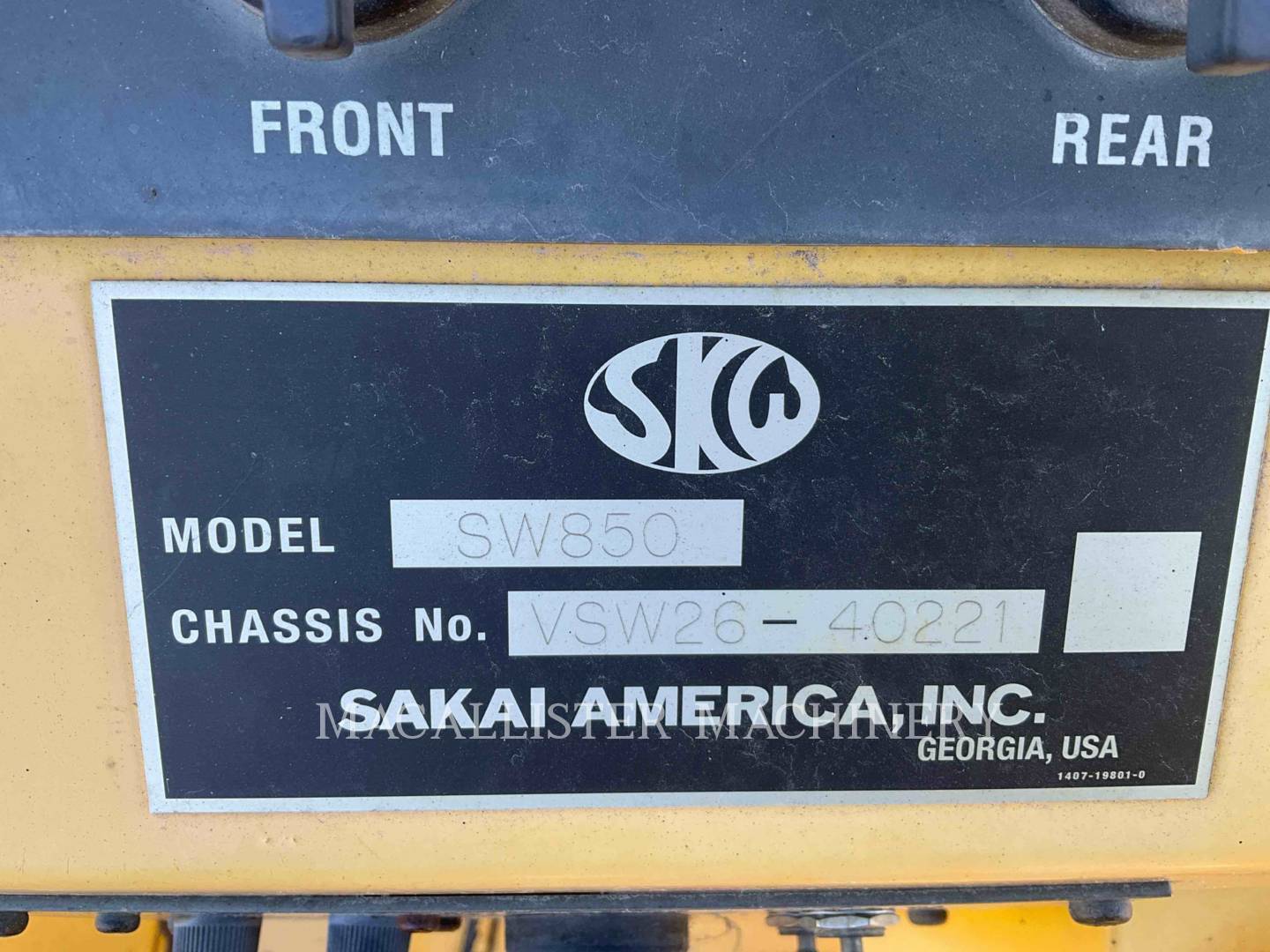 Sakai SW850, 6579 hours, S/N: 40221, 2008 - Image 6