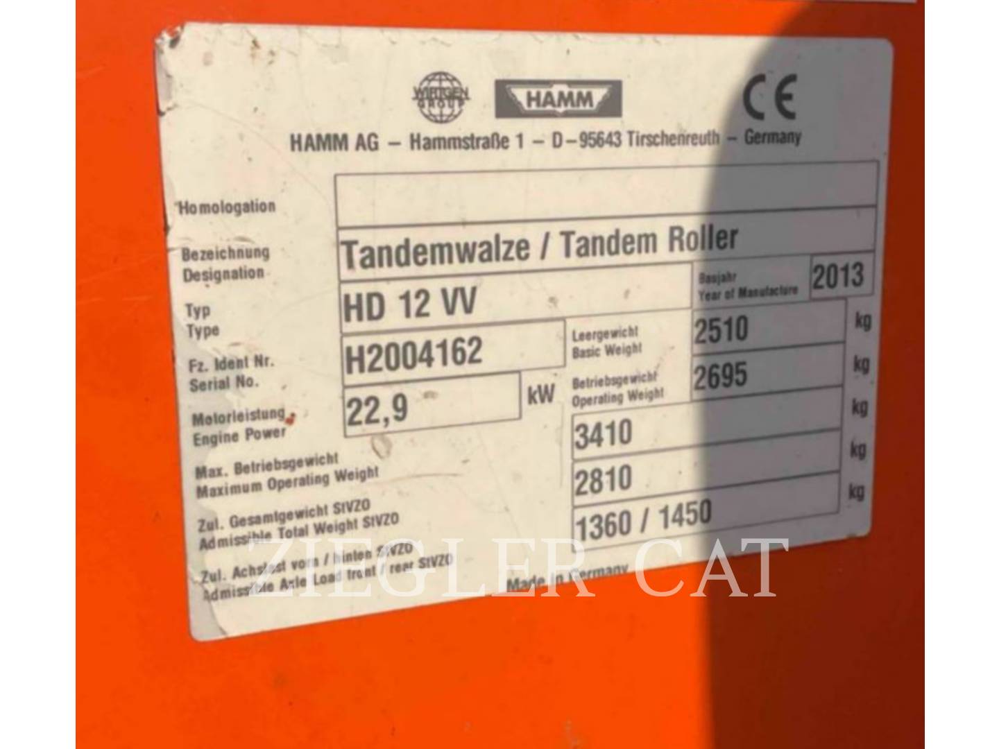 Hamm HD12, Compactor, S/N: H2004162, 2013 - Image 6