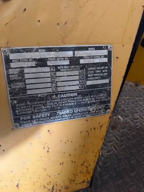 6500 lb. Harlo #HR6500, 4WD forklift, 15'lift height - Image 1