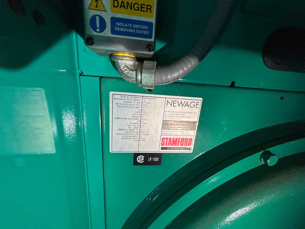1250 KW Cummins #KTA50-G3, DFLC Standby Diesel Generator, 277/480 Volts - Image 8