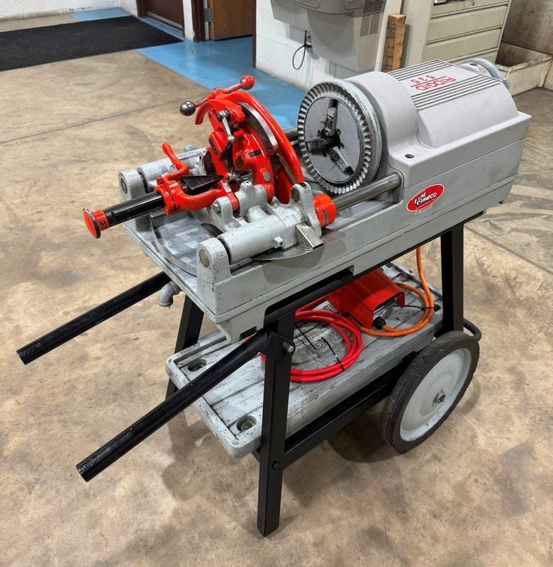 1/8" -2" Ridgid #535, reamers, manual chuck, foot pedal, LH threads with modification - Image 3