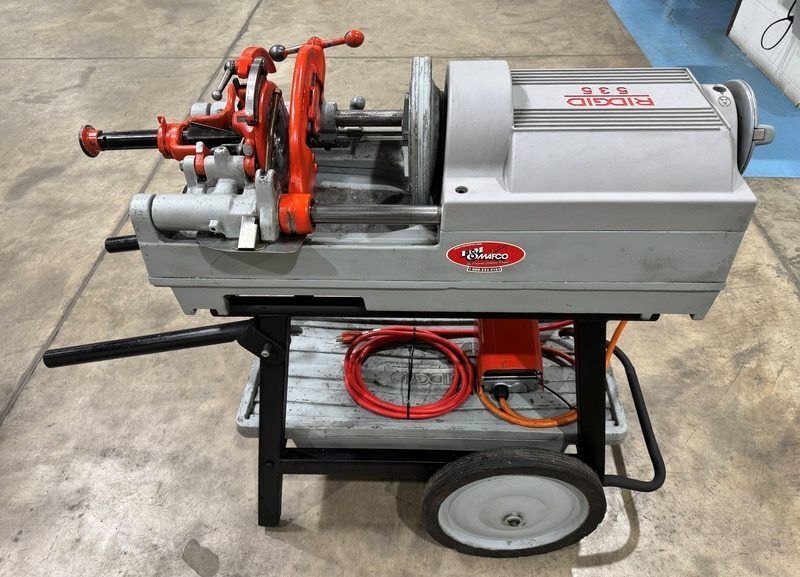1/8" -2" Ridgid #535, reamers, manual chuck, foot pedal, LH threads with modification - Image 8