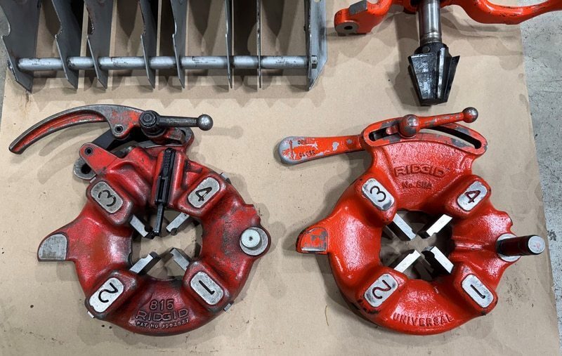 1/8" -2" Ridgid #535, reamers, manual chuck, foot pedal, LH threads with modification - Image 10