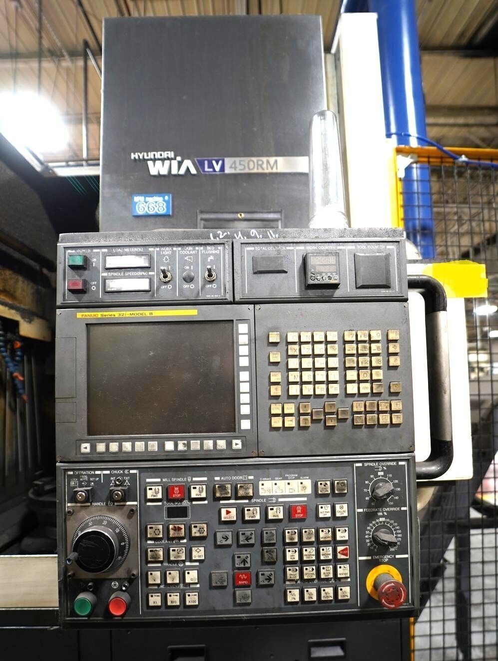 Hyundai Wia #LV450RM, CNC Vertical Turning Center, 12.2" X, 19.5" Z, 24.4" swing, 18.3" turning height - Image 4