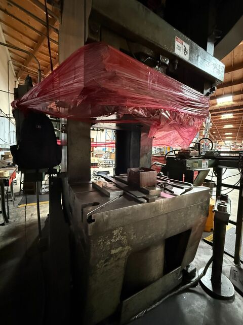 110 Ton, Bliss #C-110, OBI Punch Press, 8" stroke, 15" shut height, 27" x 42" bed, 60 SPM, integrated roll - Image 8