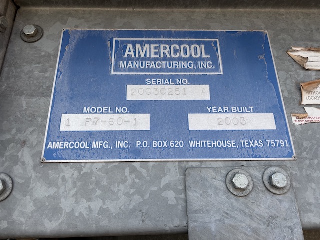 136 sq.ft., Americool #F7-60-1, air fin cooler, 2856 ext. sq.ft., Carbon Steel tubes, (105) 3/4" tubes, 6' 8" - Image 3