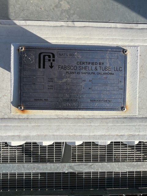 1589 sq.ft., 50 psi, Fabsco, air fin cooler, 33614 ext. sq.ft., Carbon Steel, 24' tubes, (2) 10 HP fans - Image 6
