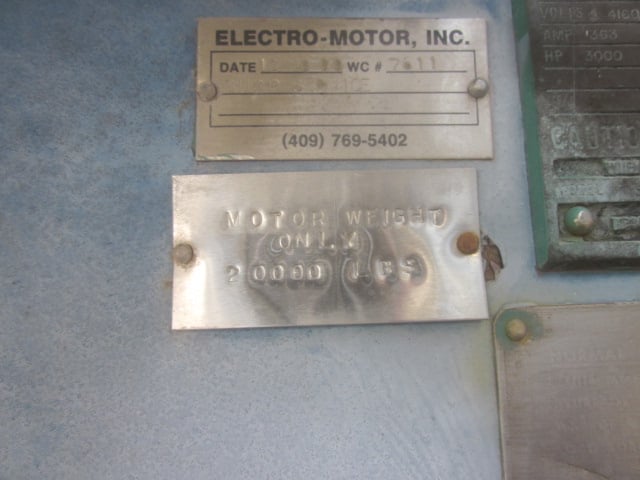 3000 HP 1790 RPM General Electric, Frame 85127, 4160 Volts, AC Induction Motor - Image 3